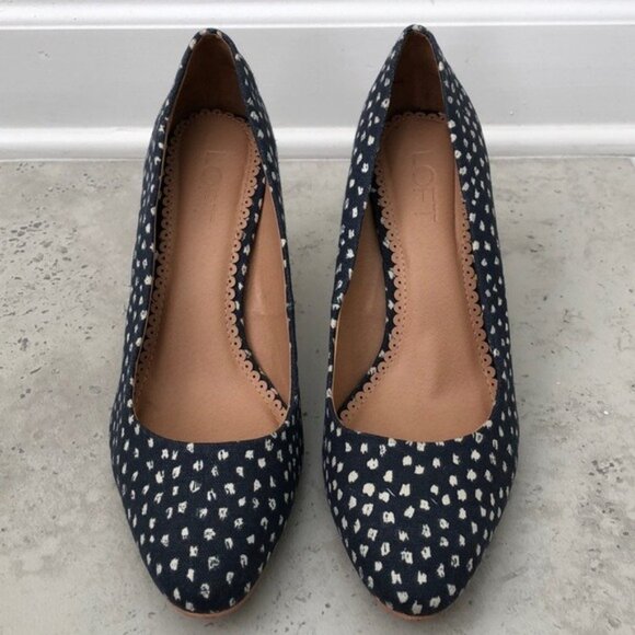 LOFT Women's Denim Speckled Pumps Size 9 - Picture 10 of 16